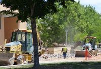Concrete work on Cornell Mall