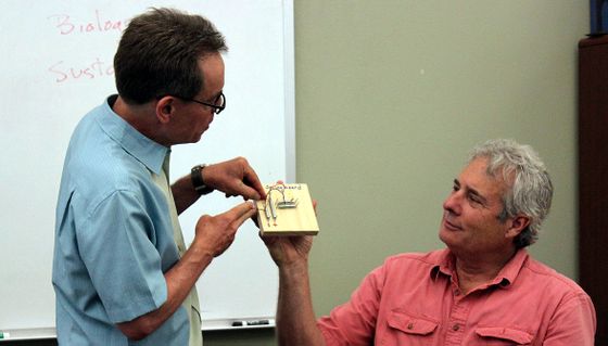 Bruce Milne and teacher