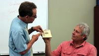 Bruce Milne and teacher