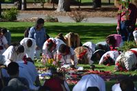 Curanderas in meditation.