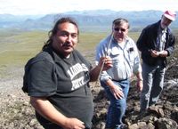 Ahtna tribal member Albert Craig Jr., James Dixon and Glaciologist William Harrison (UAF).