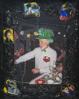 Jon Abrams, MD, mixed media collage by Thomas Barrow