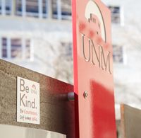 Be Kind magnet on campus
