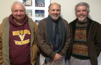 Chicana and Chicano Studies supporters Daniel Antonio Herrera, New Mexico Land Grant Council; Felipe Gonzales, UNM professor of sociology; and Juan Abeyta, executive director, Center of Southwest Culture.