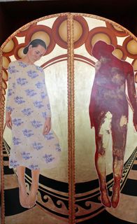 The center panel from the installation titled The Gate.