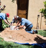 Burying time capsule
