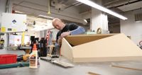 Assembling a section of the LoboScape frame.