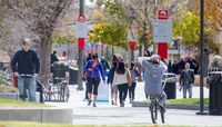 Students on Cornell Mall