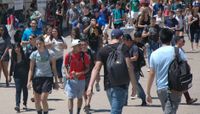 Students on mall