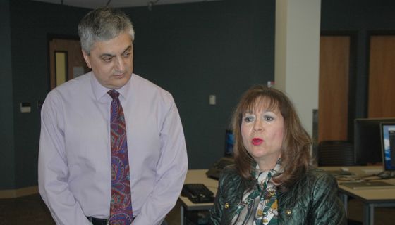 Provost Chaouki Abdallah and Higher Education Department Secretary Barbara Damron talk about UNM's new Institute for Design and Innovation and the new new analytical tools they are designing for student success.