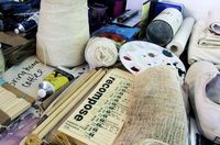 The items used in ‘recompose’ range from sentimental to inanimate objects. Posner is on a journey to figure out her relationship to these items. 'Recompose' materials