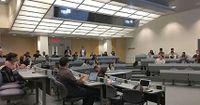 Columbia law students listen to a presentation by Creel and LaVelle. Columbia law students