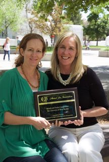English professors Bethany Davila and Cristyn Elder were recently honored by the Council on Basic Writing in recognition of their Stretch/Studio program at UNM. English professors Bethany Davila and Cristyn Elder