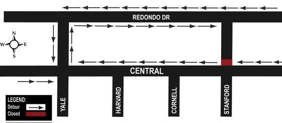 Stanford & Central Closed