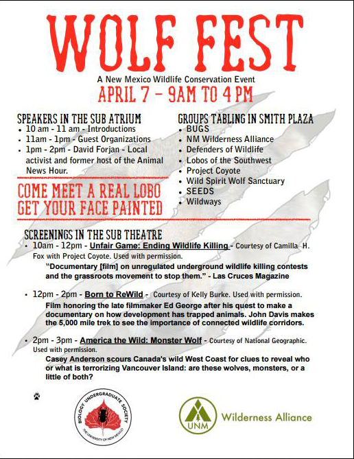 Wolf Fest Schedule