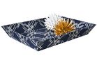 Nate Berkus Crosshatch Fabric Covered Tray (18”x13”x2.5”H) and Nate Berkus Decorative Urchin in Brass and White