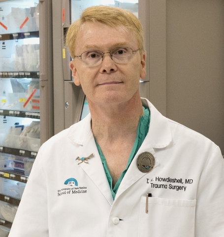 Dr. Thomas Howdieshell, a trauma surgeon at UNM Hospital, is in his 26th year of practice.