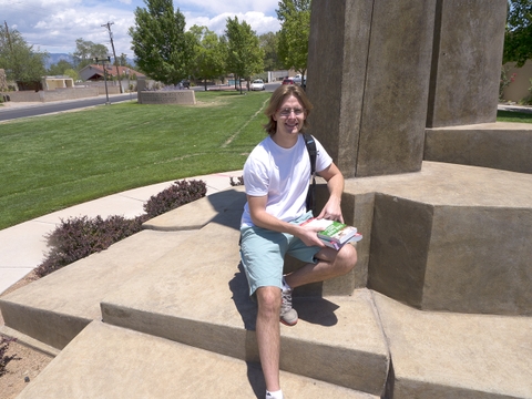 Schroer credits three UNM medical students, including Chris Plaman (above), for helping to save his life.