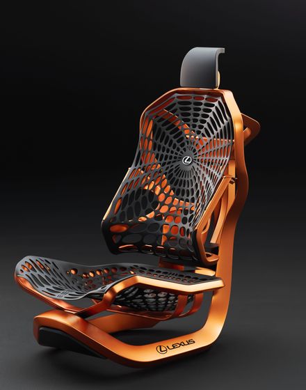 Revolutionary fiber net construction re-evaluates the principles of car seat occupancy Lexus_Kinetic_Seat_Concept