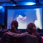 Guests of all ages arrived at 9:30 a.m. to watch a screening of “Penguins of Madagascar” in the Oceans Ballroom. Penguins of Madagascar
