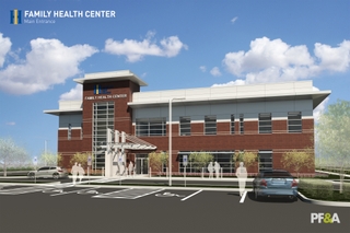 Rendering of new HII Family Health Center at Newport News Shipbuilding. The center is scheduled to open in Fall of 2015. Photo courtesy of PF&A Design.