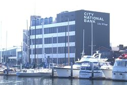 City National’s Newport Lido Village branch provided clients with the convenience of a Float-In Window.