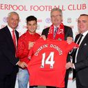 Pictured: Ian Rush, Philippe Coutinho, Nigel Travis, Ian Ayre Pictured: Ian Rush, Philippe Coutinho, Nigel Travis, Ian Ayre