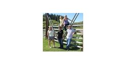 Artists on ranch gate Artists on ranch gate