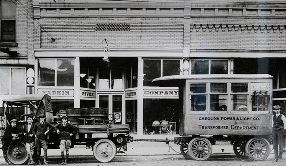 This photo was found in a CP&L/Progress Energy box. Anyone know where or when it might have been taken? Or what these guys are doing? 02160303cpl