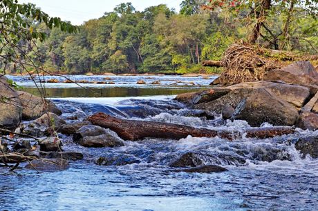 The Catawba River at the Piedmont Medical trail in the Riverwalk community of Rock Hill, S.C.