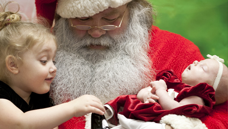 Holiday parties touch the hearts of hospitalized children SantaChild_460x262