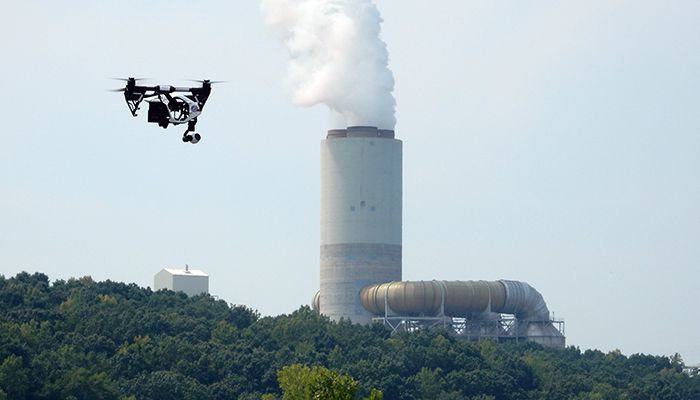 Early drone testing by Duke Energy was done at its Marshall Steam Station in Terrell, N.C. DronesPhotoshow4