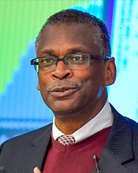 ARLINGTON, Va. (Feb. 2, 2016) Dr. Lonnie Johnson, president and CEO at Excellatron, but probably best known as the inventor of the Super Soaker, talks about global energy and environmental challenges as part of the Office of Naval Research's (ONR) 70th Anniversary Edition Distinguished Lecture Series and celebration of Black History Month. 09-ElectricHero-Johnson