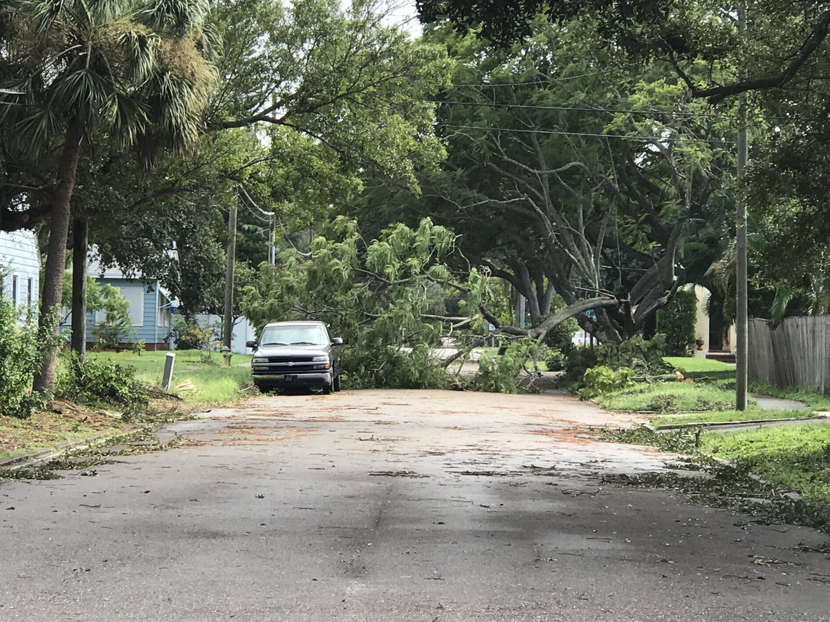Damage in St. Petersburg. 20170912st pete street930
