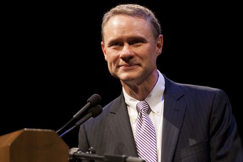 Northrop Grumman Chairman, Chief Executive Officer and President Wes Bush speaks about the future of Autonomous Systems at Kansas State University as part of their Landon Lecture Series. Wes Landon Collegian