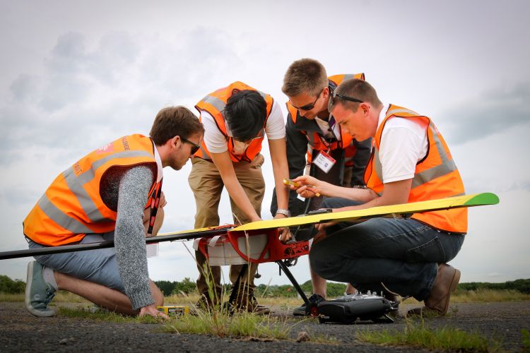 Students prepare an unmanned vehicle during the Institution of Mechanical Engineers’ Unmanned Aircraft Systems Challenge, which is sponsored by Northrop Grumman. (Photo credit: Institution of Mechanical Engineers) Northrop Grumman Sponsors Unmanned Aircraft System Challenge to Inspire Young Engineers of the Future