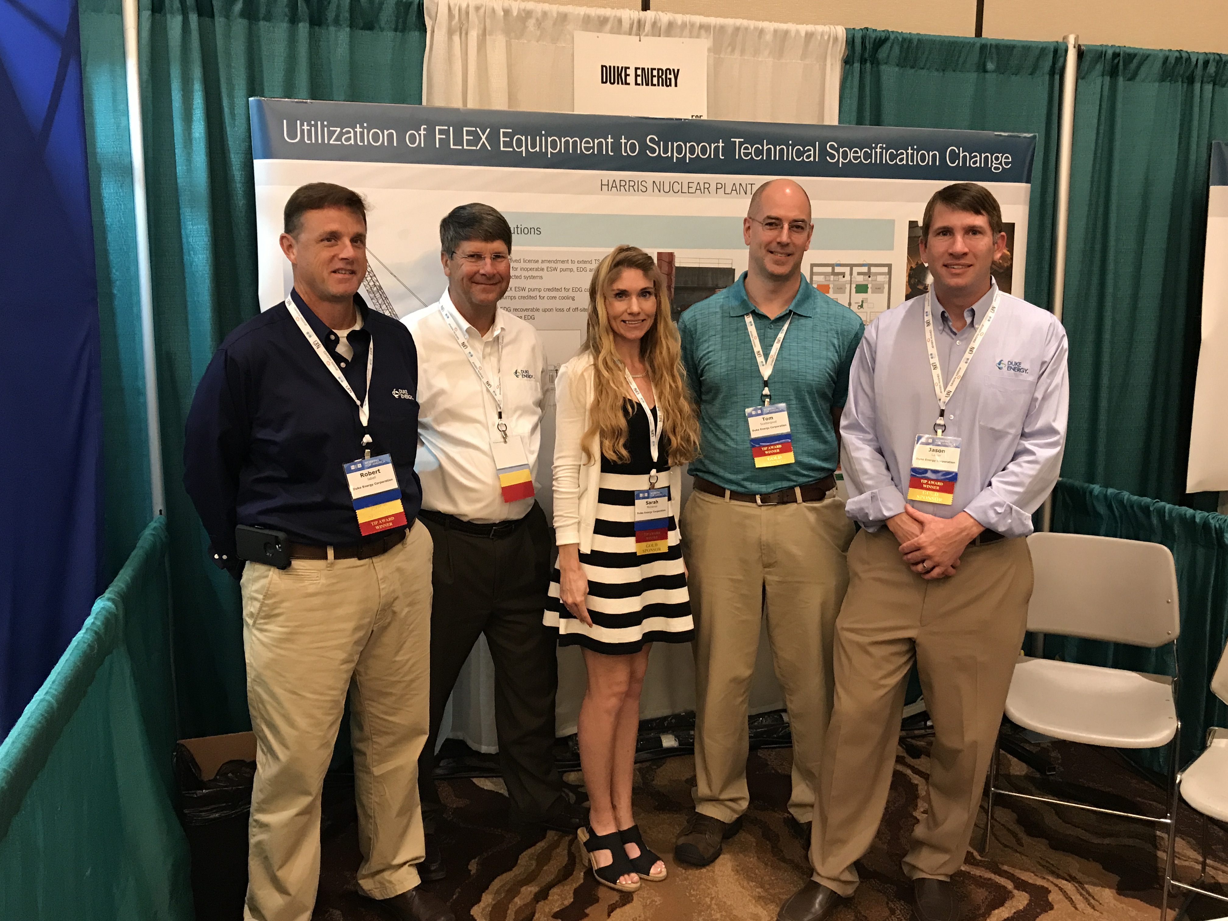 Harris Nuclear Plant teammates at their NEA TIP Award exhibit